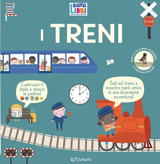 I treni. Giocolobri con scenario. Ediz. illustrata. Con scenario - copertina