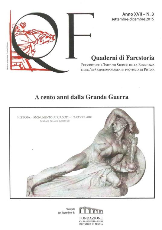 Quaderni di Farestoria (2015). Vol. 3: A cento anni dalla grande guerra. - copertina