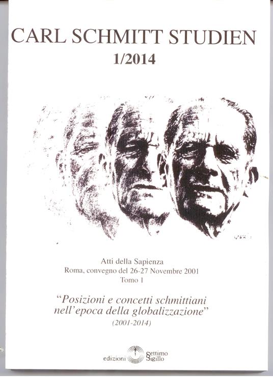 Carl Schmitt studien (2014). Ediz. multilingue. Vol. 1 - copertina