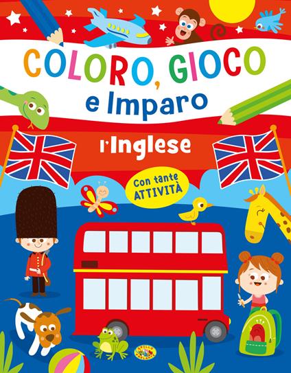 L' inglese. Coloro, gioco e imparo. Ediz. a colori - copertina