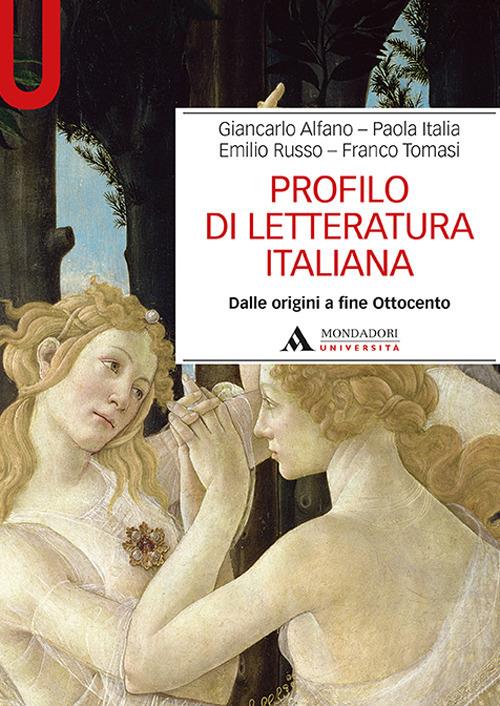 Profilo di letteratura italiana. Dalle origini a fine Ottocento - Giancarlo Alfano,Paola Italia,Emilio Russo - copertina