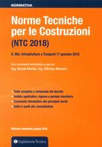 Norme tecniche per le costruzioni (NTC 2018). D. Min. Infrastrutture e Trasporti 17 gennaio 2018