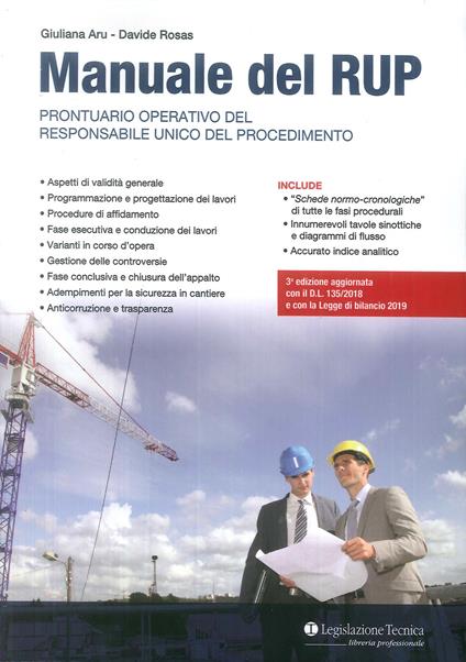 Manuale del RUP. Prontuario operativo del responsabile unico del procedimento - Giuliana Aru,Davide Rosas - copertina