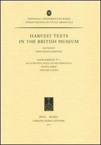 Harvest texts in the British Museum - copertina