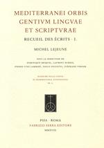 Mediterranei orbis gentium linguae et scripturae. Recueil des écrits. Vol. 1-4