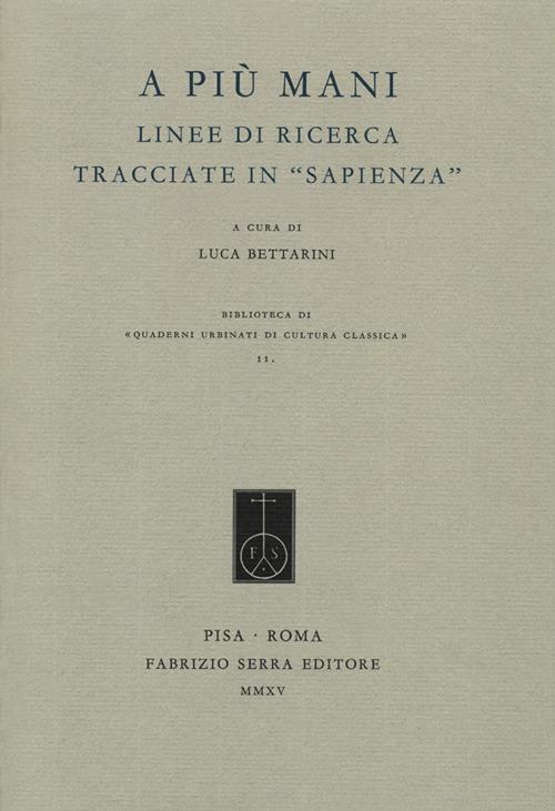 A più mani. Linee di ricerca tracciate in «Sapienza» - copertina