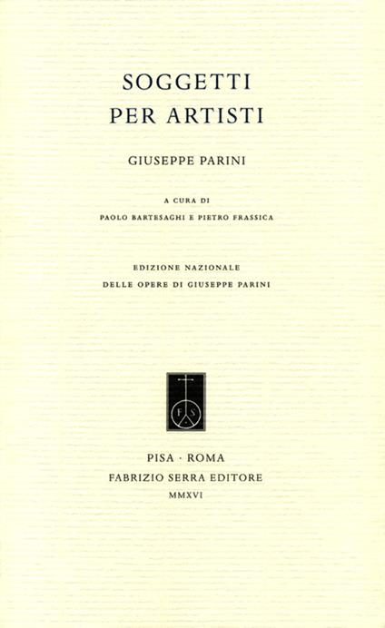 Soggetti per artisti - Giuseppe Parini - copertina