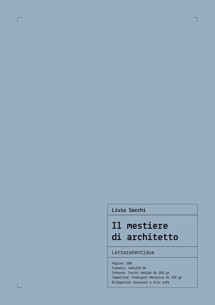 Il mestiere di architetto - Livio Sacchi - copertina