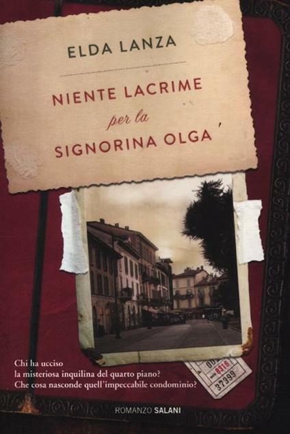 Niente lacrime per la signorina Olga - Elda Lanza - copertina