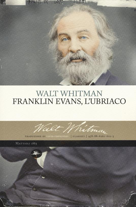 Franklin Evans, l'ubriaco - Walt Whitman - copertina