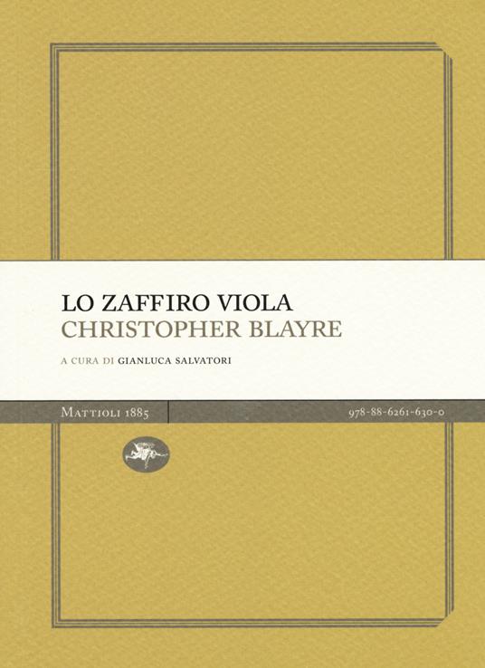 Lo zaffiro viola - Christopher Blayre - copertina