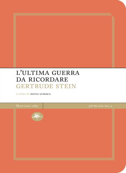 L' ultima guerra da ricordare - Gertrude Stein - copertina