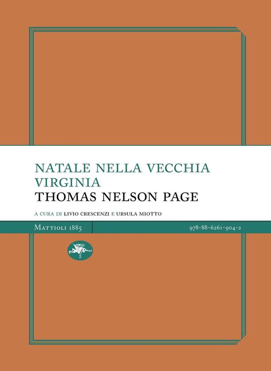 Natale nella vecchia Virginia - Thomas Nelson Page - copertina