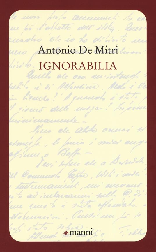 Ignorabilia - Antonio De Mitri - copertina