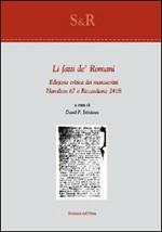 Li fatti de' romani. Ediz. critica dei manoscritti Hamilton 67 e Riccardiano 2418