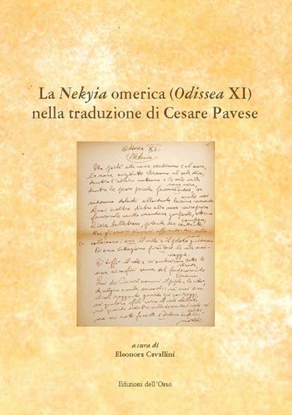 La Nekyia Omerica (Odissea XI) nella traduzione di Cesare Pavese. Ediz. multilingue - copertina