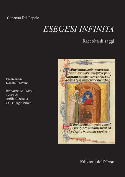 Esegesi infinita. Raccolta di saggi - Concetto Del Popolo - copertina