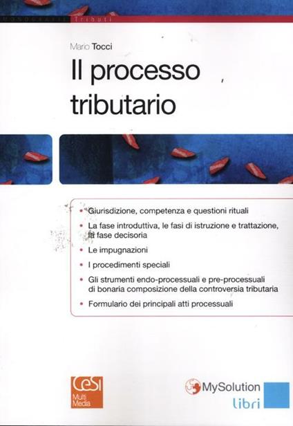 Il processo tributario - Mario Tocci - copertina