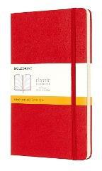 Taccuino Moleskine large a righe copertina rigida rosso. Scarlet Red