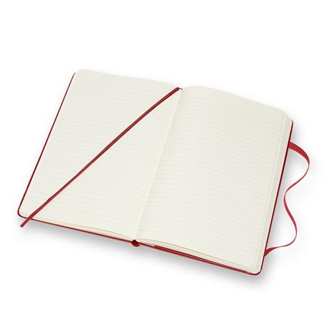 Taccuino Moleskine large a righe copertina rigida rosso. Scarlet Red - 5