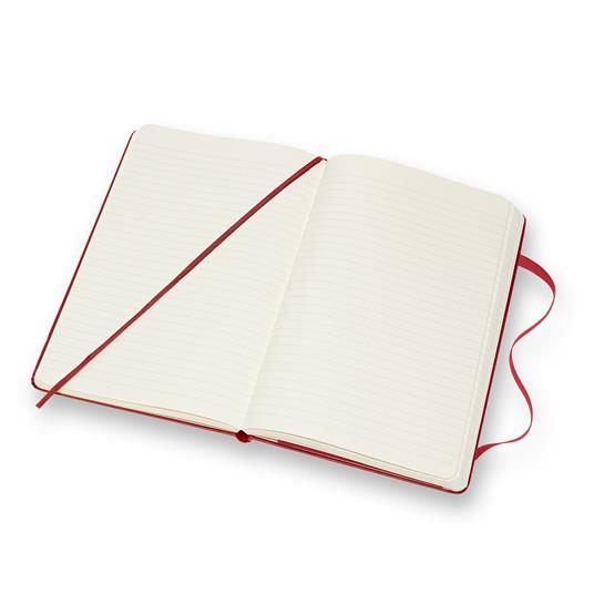 Taccuino Moleskine large a righe copertina rigida rosso. Scarlet Red - 5