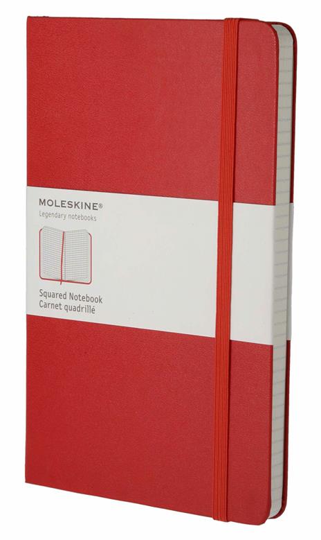 Taccuino Moleskine large a quadretti copertina rigida rosso. Scarlet Red - 5