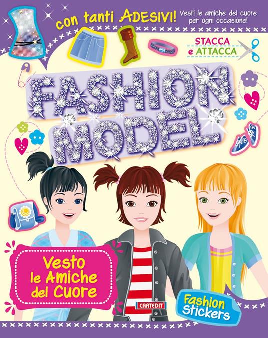 Vesto le amiche del cuore. Con adesivi. Ediz. illustrata - copertina