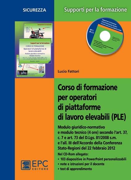 Corso di formazione per operatori di piattaforme di lavoro elevabili (PLE) - Lucio Fattori - copertina