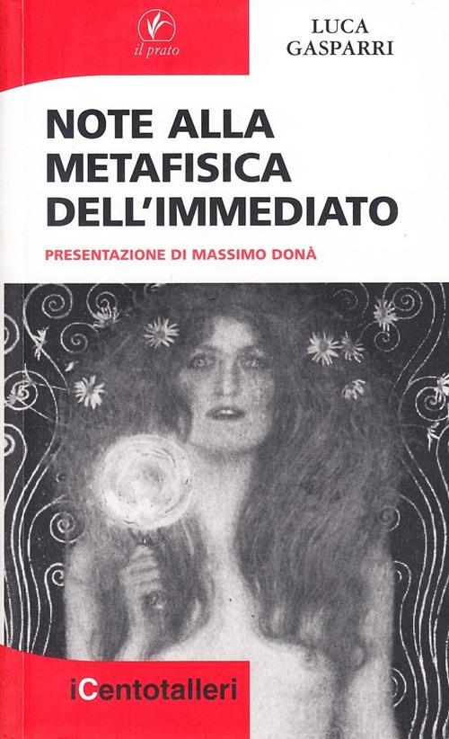 Note alla metafisica dell'immediato - Luca Gasparri - copertina