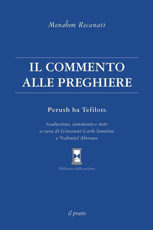 Il commento alle preghiere - Menahem Recanati - copertina