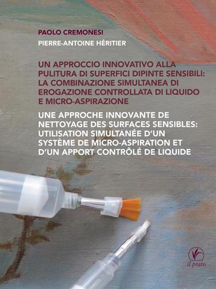 Un approccio innovativo alla pulitura di superfici dipinte sensibili: la combinazione simultanea di erogazione controllata di liquido e micro-aspirazione. Ediz. multilingue - Paolo Cremonesi,Pierre-Antoine Héritier - copertina