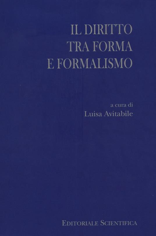 Il diritto tra forma e formalismo - copertina