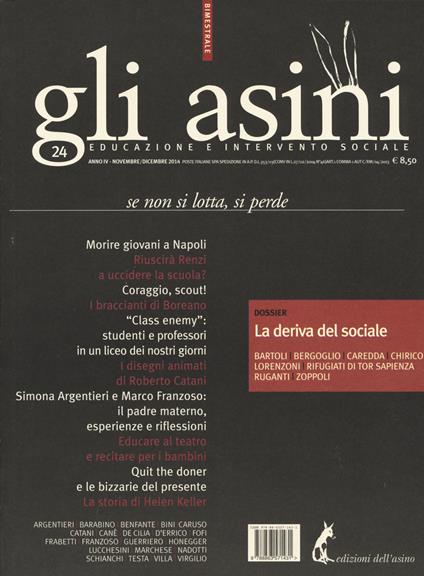 Gli asini. Rivista di educazione e intervento sociale. Vol. 24 - copertina