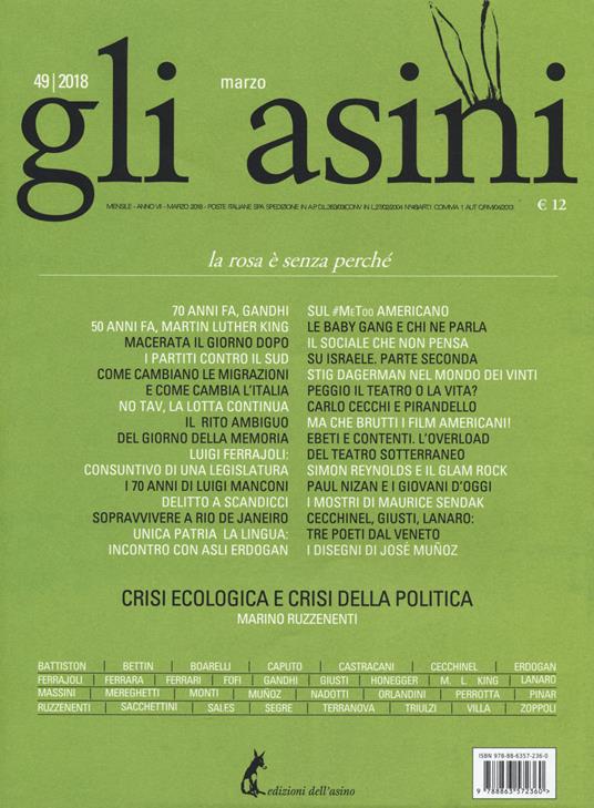 Gli asini. Rivista di educazione e intervento sociale (2018). Vol. 49: rosa è senza perché, La. - copertina