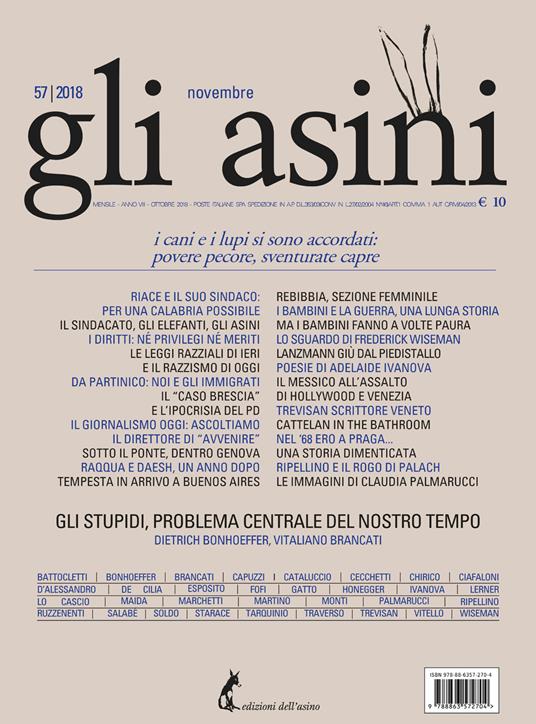 Gli asini. Rivista di educazione e intervento sociale (2018). Vol. 57 - Goffredo Fofi - ebook