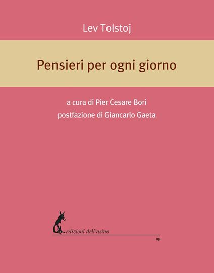 Pensieri per ogni giorno - Lev Tolstoj - copertina