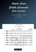 Suite romantica per soprano, mezzosoprano, contralto e quartetto d'archi. Spartito