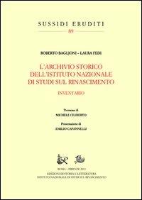 L'archivio storico dell'Istituto Nazionale di Studi sul Rinascimento - copertina