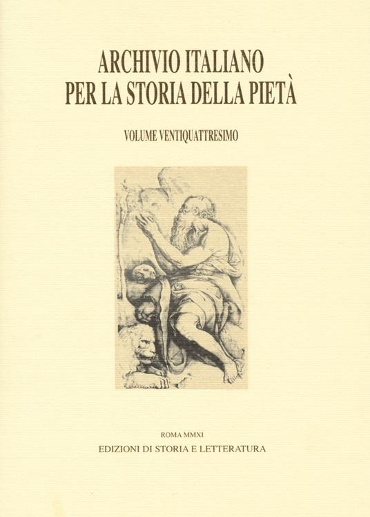 Archivio italiano per la storia della pietà. Vol. 24 - copertina