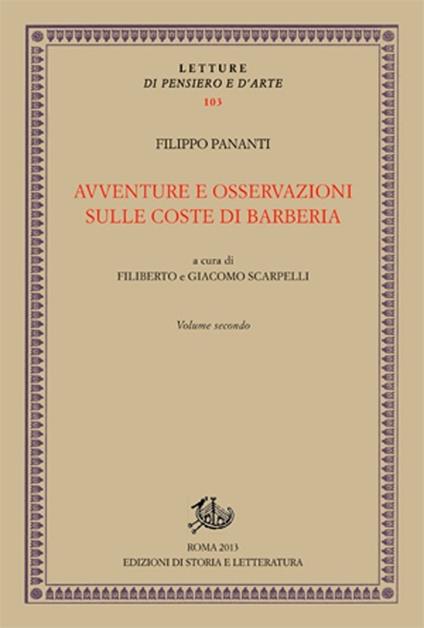 Avventure e osservazioni sulle coste di Barberia. Vol. 2 - Filippo Pananti - copertina