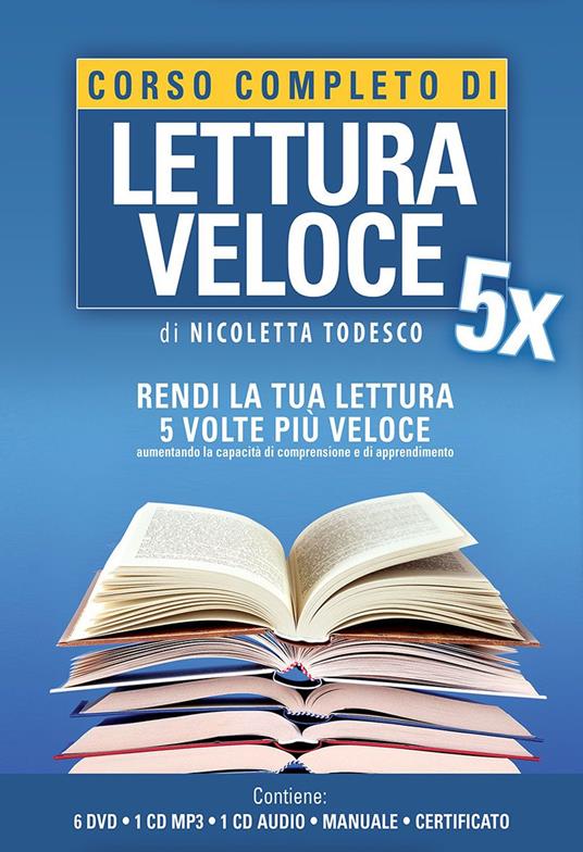 Corso completo di lettura veloce. Con 6 DVD. Con CD Audio formato MP3 -  Nicoletta Todesco - Libro - My Life - | IBS