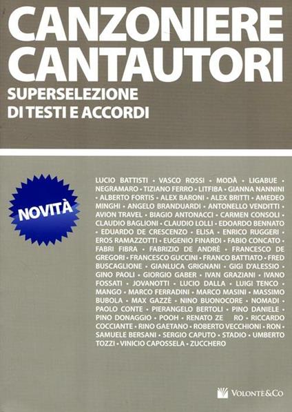 Canzoniere cantautori. Superselezione di testi e accordi - copertina