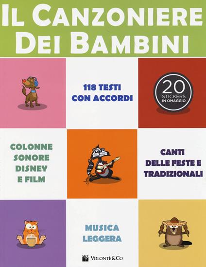 Il canzoniere dei bambini. Con adesivi - copertina