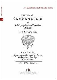 De libriis - Tommaso Campanella - copertina