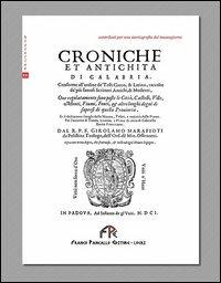 Croniche et antichità di Calabria - Girolamo Marafioti - copertina