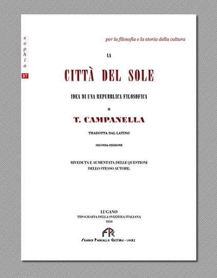 La città del sole - Tommaso Campanella - copertina