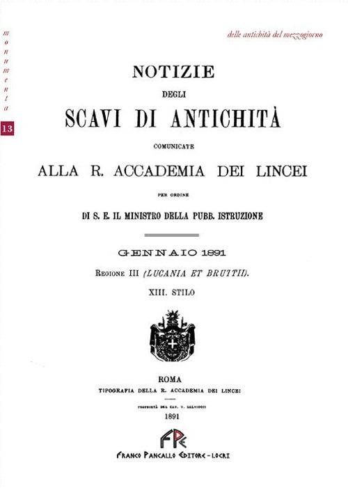 Notizie degli scavi di antichità - Paolo Orsi - copertina