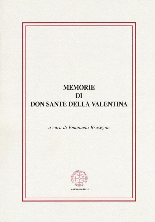 Memorie di don Sante della Valentina - copertina