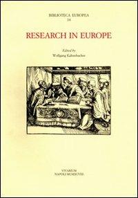 Research in Europe - copertina