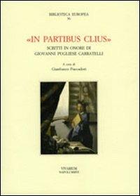 In partibus clius. Scritti in onore di Giovanni Pugliese Carratelli - copertina